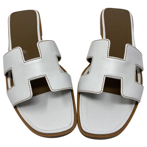 hermes oran blanc|hermes oran sandals price.